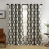 Elrene Home Fashions Renzo Ikat Geometric Room-Darkening Window Curtain, Living Room and Bedroom Drape with Grommets, 52"x95", 1 Panel, Black...