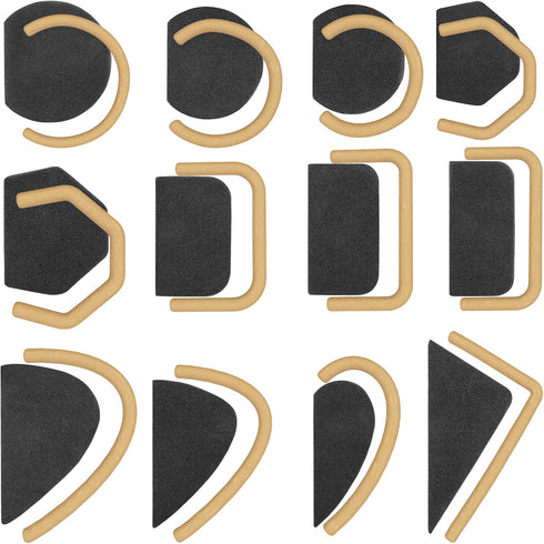 Pottery Mug Handle Molds 12Pcs Mug Handle Forms Mug Handle Making Tool for Pottery Ceramic Mug Handle Molds for Clay with Various Shapes and Sizes...