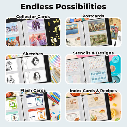 Dunwell 5x7 Photo Sleeves for 3-Ring Binder, (25 Pack) for 100 Pictures, Each Sheet Holds Four 5 x 7 Pictures or Postcards, Acid-Free Poly Plastic...