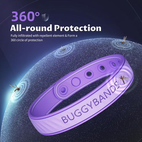 Mosquito Repellent Bracelets, 2 Pack Silicone Mosquito Repellent Bands with DEET Free, Natural & Waterproof Bug Wristbands for Kids and Adults, Ou...