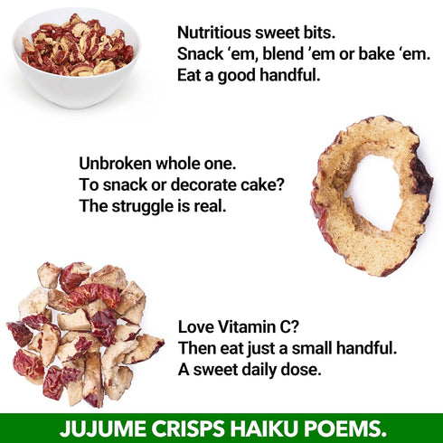 USDA Organic California Grown Pure Jujube Product | JUJUME Crisps | Sweet Jujube Chips | ZERO Added Sugar or Preservatives | All-Natural Healthy S...