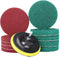 4 Inch Drill Brush Power Scouring Pads - Heavy Duty Tub and Tile Cleaner - Household Cleaning Kit Includes Drill Attachment, 5 Red, 5 Stiff Green ...