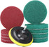 4 Inch Drill Brush Power Scouring Pads - Heavy Duty Tub and Tile Cleaner - Household Cleaning Kit Includes Drill Attachment, 5 Red, 5 Stiff Green ...