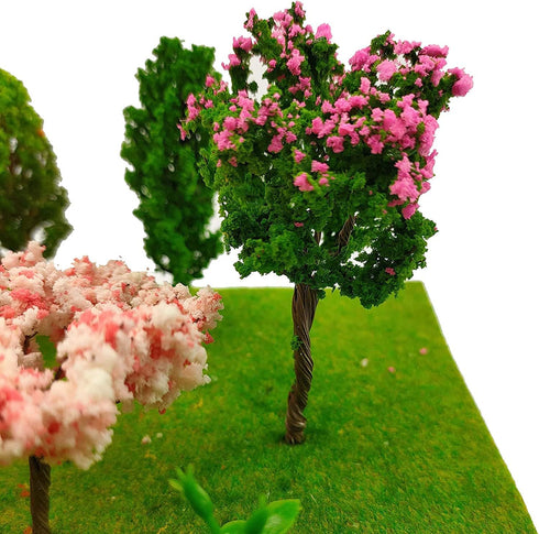 16 Pcs Miniature Fairy Garden Tree Plant Ornamentm, Mixed Model Trees 1-3 Inches, Miniature Dollhouse Pots Decor Moss Bonsai Micro Landscape DIY C...
