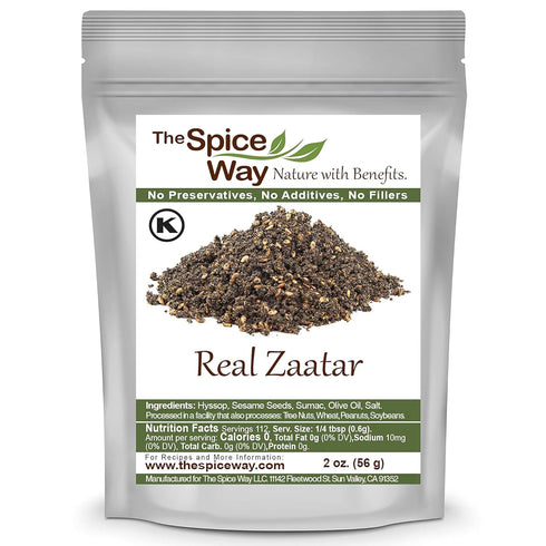 The Spice Way - Real Zaatar with Hyssop spice blend | 2 oz | (No Thyme that is used as an hyssop substitute). With sumac. No Additives, No Perserv...