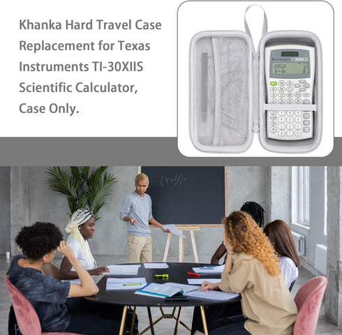 Khanka Hard Travel Case Replacement for Texas Instruments TI-30XIIS Scientific Calculator, Case Only (White)...