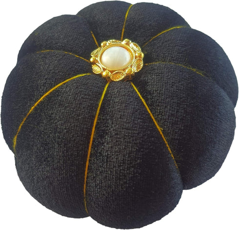 CUSHYSTORE Velvet Wrist Pin Needle Cushion Pincushion for Sewing with Adjustable Elastic Strap Fit All Wrist Sizes (Black), 3 1/4 inches (L) x 3 1...