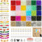 6mm Glass Beads for Bracelets 1400pcs, 24 Colors Crystal Beads for Jewelry Making Round Beads Bracelet Making Kit DIY Crafts with Spacer Beads Cha...