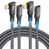 90 Degree USB C 3.2 Extension Cable, 2 x USB 3.2 Gen2 Type-C Male to Female Extender Cable Ultra 4K@60Hz 240W Charging 20Gbps Data Transfer with S...