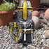 Knight Garden Gnomes Guard Garden Statue Decorations Medieval Templar Crusader Guard Knight Armor Sculpture for Home Garden Decor...