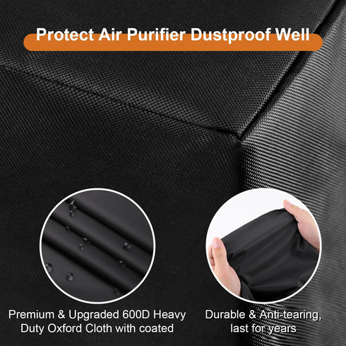 Dustproof Air Purifiers Cover for Storage, Universal Waterproof Home Appliances Cover, Black...