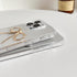 Simple 3D Bow Clear Soft Phone Case Compatible with iPhone Case (Gold,iPhone 15)...
