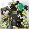 Video Game Balloon Arch, Green Black Balloon Arch Garland, Light Lime Green Black Grey Latex Balloons Star Gamepad Foil Balloon Helium for Boys Me...