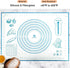 Silicone Baking Mat with Measurements, Pastry/Fondant/Dough Rolling Counter/Oven Liner Mat, 20''(W)28''(L) Blue...