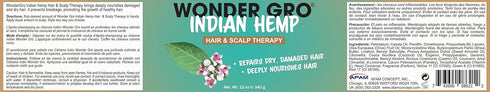 Indian Hemp Hair Grease Pomade, 12 fl oz - Hair Regrowth Styling Treatment - Deeply Nourishes & Repairs Damages By Wonder Gro...