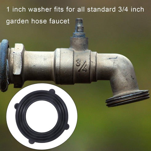 Tatuo 20 Pack Garden Hose Washers Rubber Washers Seals, Self Locking Tabs Keep Washer Firmly Set Inside Fittings for Garden Hose and Water Faucet...