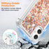 ANSHOW for Samsung Galaxy A05 Case, Shockproof Clear TPU Liquid Glitter Case with 1 Screen Protector, Bling Gold Glitters Case for Samsung A05 for...