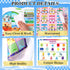 Mifoci 8 Pcs Educational Preschool Placemat Set for Kids Reusable Washable Non Slip Placemats for Dining Table Plastic Learning Mats for Nursery K...