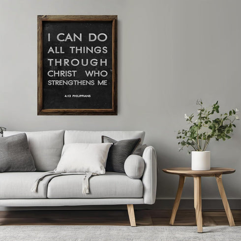 Posterizer 1 pcs-i can do all things through Christ-Bible verse-Religious Posters-Motivational & Inspirational Art-Gifts for Christians-Living Roo...