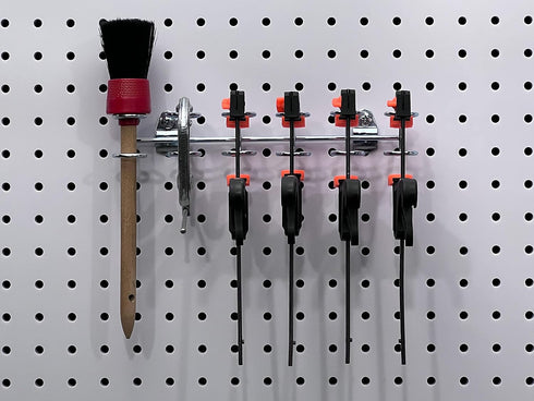 Triton Products Multi-Ring Tool Holder Pegboard Hook, 9 Inch, Silver, 2 Count...