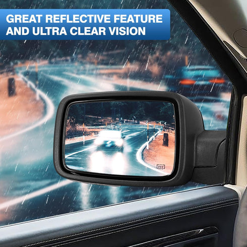 TOP-MAX Dodge Ram Driver Left Side Heated Mirror Glass Compatible with 2009-2018 Dodge Ram 1500 2500 Side View Exterior Convex Mirror Glass 680502...