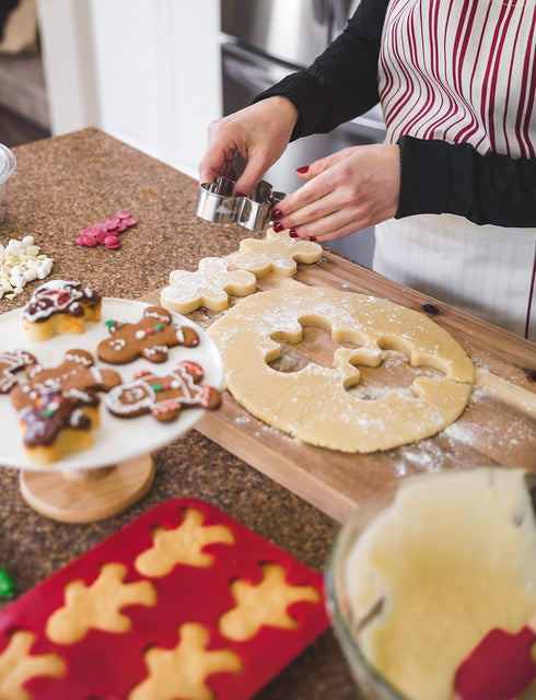 Handstand Kitchen Gingerbread Man 3-piece Cookie and Cupcake Baking Set with Recipes...