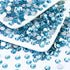 1440PCS SS16 Crystal Glass Flatback Rhinestones, Round Flat Back Crystal Gems for Nail Art and Craft Clothes, Glue Fix Diamond Stones Aquamarine/L...