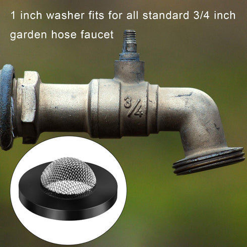 Honoson 20 Pieces Stainless Steel Filter Hose Washers Inlet Hose Screen Washer Repair Kit for 5/8 inch Washing Machine and 3/4 inch Garden Hose Co...