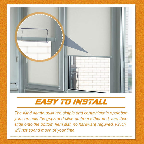 Roller Window Shades Shade Pull for Roller Shades Pull Down Shades Blinds for Windows Shade Grips Plastic Hem Grip Roller Shade Hardware for Home ...
