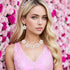 EVER FAITH Flower Jewelry Sets for Women, Dainty Enamel Faux Pearl Bead Wedding Party Choker Necklace Hook Earrings Set Summer Beach Accessories f...