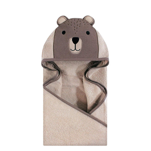 Hudson Baby Unisex Baby Cotton Animal Face Hooded Towel, Modern Bear, One Size...