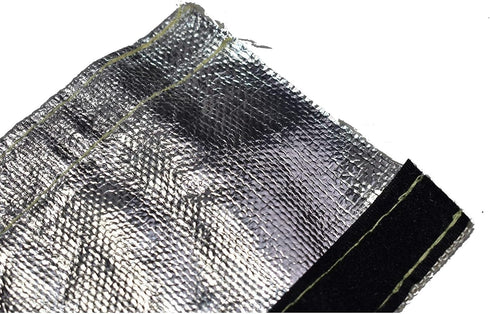 A-Team Performance - Heat Shroud Aluminized Sleeving for Ultimate Protection Barrier with Hook and Loop Closure - Exhaust Wrap - Header Wrap 1" x ...