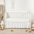 TILLYOU Baby Crib Skirt Girls Boys, Ruffled Bed Skirt with Pompoms, 28”x 52”, 14'' Drop, White...
