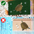 2 Pcs Turtle Basking Platform Ramp Medium Tortoise Terrace Resting Ladder Simulation Lawn and 6 Pcs Artificial Plastic Aquarium Plants Turtle Tank...