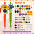 Tenceur 12 Pcs Halloween Plastic Beadable Pen Bead Ballpoint Pen Halloween Silicone Beads 105 Pcs Accessories DIY Black Ink Bead Pen Pumpkin Skull...
