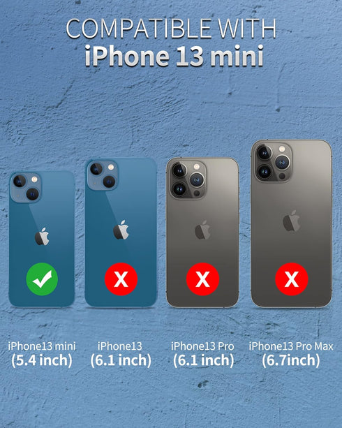 SPORTLINK Compatible with iPhone 13 Mini Waterproof Case - Built in Screen Protector Full Body Shockproof Dustproof IP68 Waterproof Case for iPhon...