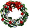 SELOVO Silver Tone Wreath Green Red Austrian Crystal Round Brooch Pin...
