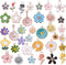 60pcs Mixed Enamel Flower Charms Alloy Sunflower Rose Flower Pendants Sweet Dangle Charms Jewelry Making Accessories for DIY Necklace Bracelet Ear...