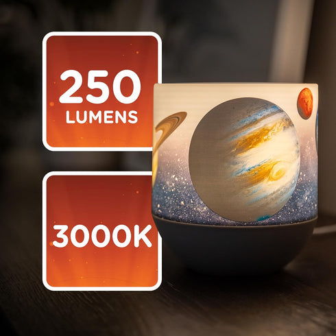 Lights By Night Space and Planets Color-Changing Table Lamp, Night Light, Touch/Tap Sensor Dimmable White Light Ideal for Children's Bedroom, Bath...