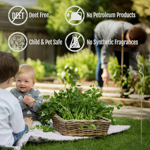 Farm Raised Candles - USA Made Mintronella - Natural Mosquito Repellent Sticks – 100 Pcs - Outdoor Insect Sticks – Citronella & Peppermint – Bug, ...