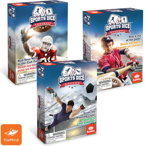 FoxMind Games: Sports Dice, Soccer, Kick it out of The stadium, Easy to Learn, Fun to Play, Up to 4 Players, for Ages 7 and up...