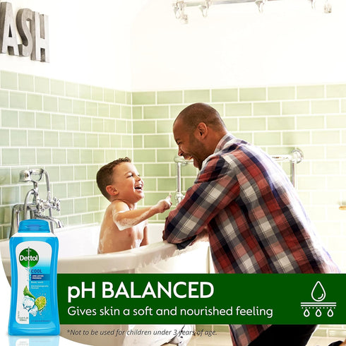 Dettol Cool Body Wash and Shower Gel, Body Wash with Mint and Bergamot, 8.45 Fl Oz (Pack of 1)...