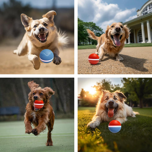Peppy Pet Ball for Dogs, Smart Interactive Dog Toys Dog Ball with Led Flash Lights Active Rolling Ball for Large Dogs USB Rechargeable Wicked Dog ...