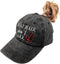 Women's Ponytail Baseball Cap Boat Hair Don't Care Embroidered Vintage Dad Hat...
