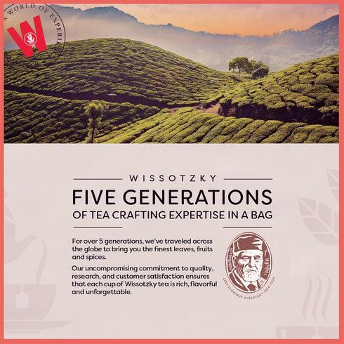 Wissotzky Strawberry Burst Herbal Tea, 20 Tea Bags | Fruity Blend | Caffeine Free Tea | Antioxidant Rich...