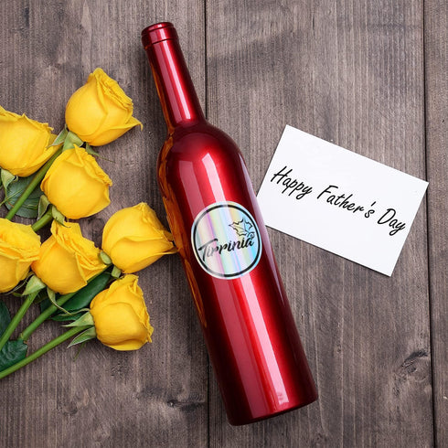 Tirrinia Wine Accessories Gift Set - Wine Bottle Corkscrew Opener Kit, Drip Ring, Foil Cutter and Wine Pourer and Stopper in Novelty Bottle-Shaped...