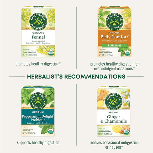 Traditional Medicinals Tea, Organic Gas Relief, Relieves Gas & Bloating, Chamomile Mint, 16 Tea Bags...