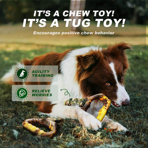 Dog Toys for Aggressive Chewers - Interactive Dog Chew Toys for Large Dogs, Durable Dog Toys Perfect for Aggressive Chewers, Tough Dog Toys for Bo...