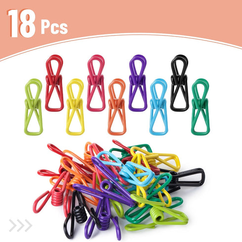 Mr. Pen- Chip Clips, 18 Pack, 2 Inch, Utility PVC-Coated Clips for Food Packages, Chip Bag Clip, Chip Clips Bag Clips Food Clips, Bag Clips for Fo...