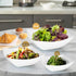 R-kay 6 Pack Square Plastic Serving Bowls - White Plastic bowls 8 oz - Small Plastic Bowls for Parties - Premium White Bowls For Weddings Catering...